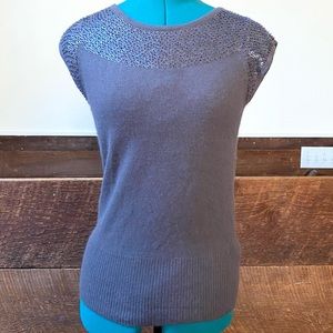 French Connection Angora Oil Slick Beaded Sweater